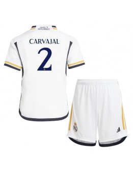 Real Madrid Daniel Carvajal #2 Replika Hemmakläder Barn 2023-24 Kortärmad (+ byxor)